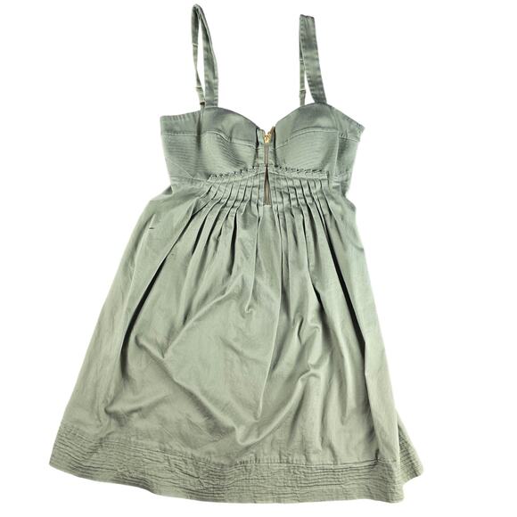 Jessica Simpson Dress Green Pleated Mini Dress Sz 12 - Picture 1 of 14